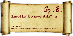 Szmolka Bonaventúra névjegykártya